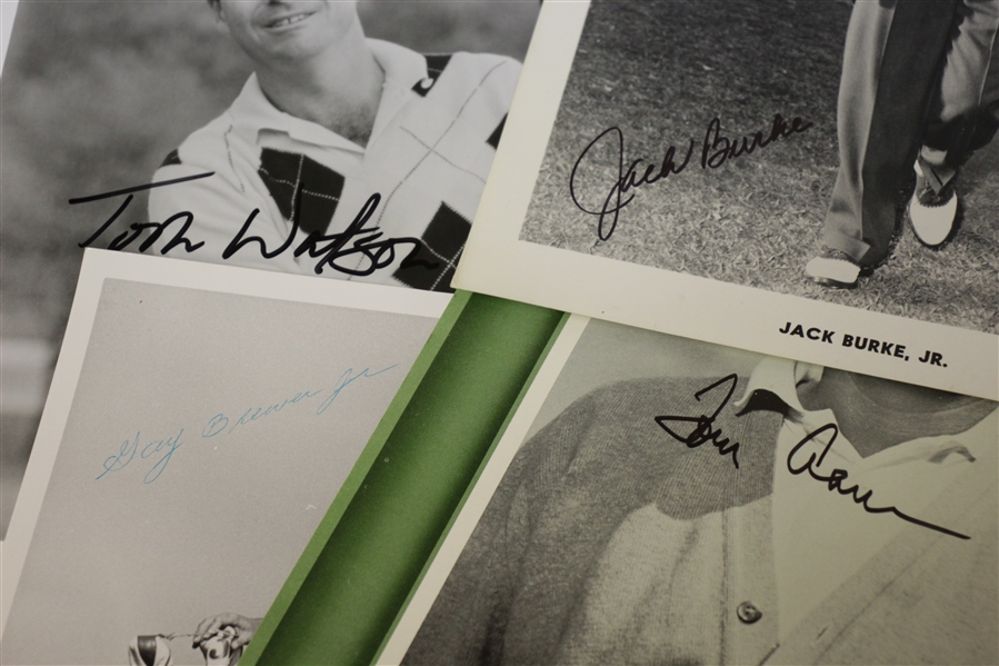 Masters Winners Watson, Burke, Brewer & Aaron Signed 8 by 10 Photos JSA ALOA