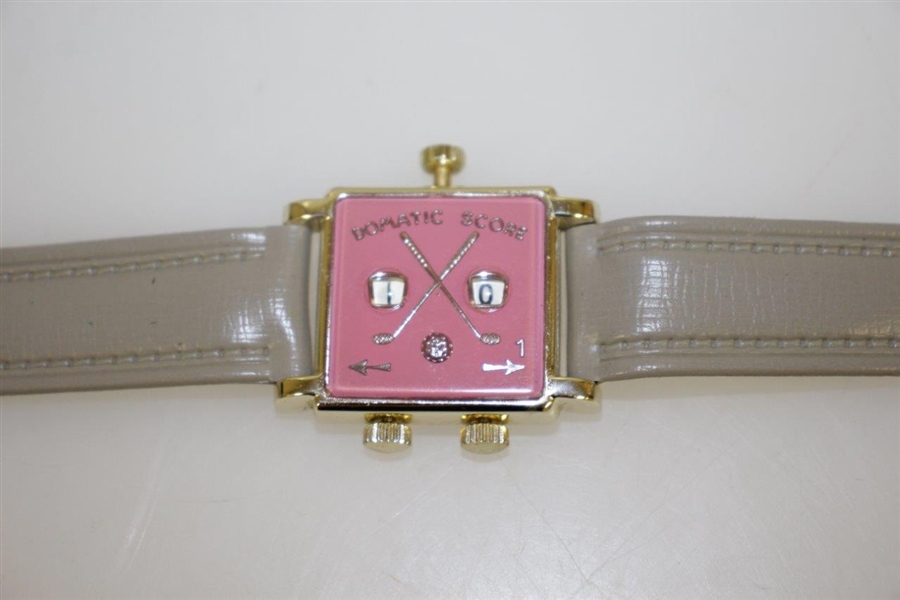 Vintage Domatic Score Golf Counter Swiss Made Watch with Crossed Clubs in Case - Crist Collection