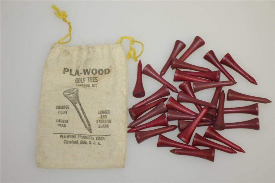 Vintage Pla-Wood Products Corp Canvas Tee Bag with Tees - Crist Collection