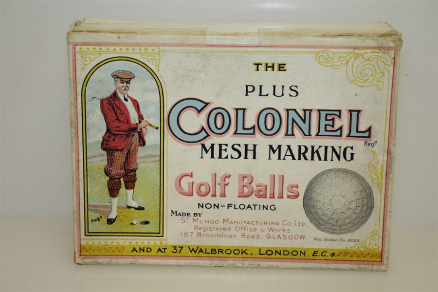 Vintage Colonel Mesh Golf Ball Box Produced in London