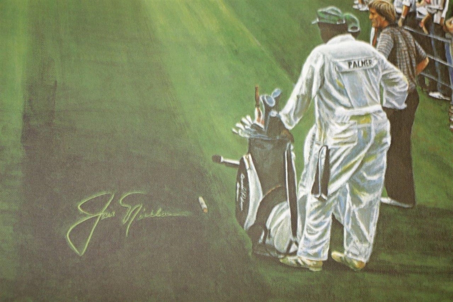 Ltd Ed Arnold Palmer & Jack Nicklaus 'Sunday in Augusta' 1982 Ted Hamlin Print #86/1000