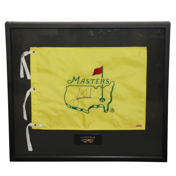 Tiger Woods Signed Masters Undated Embroidered Flag UDA #SHO25526 & FULL JSA #BB19674