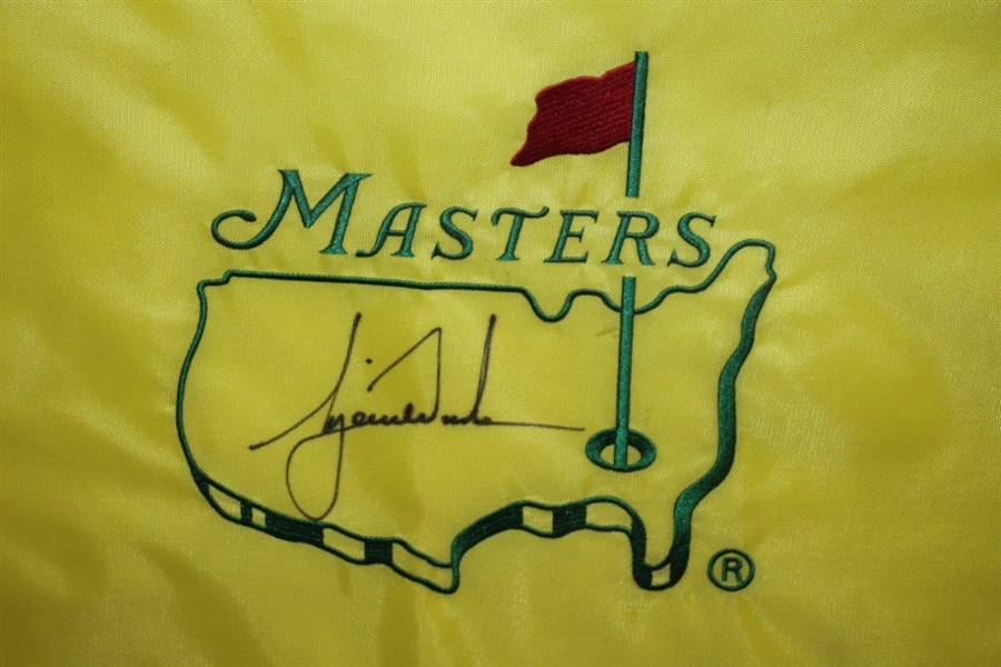 Tiger Woods Signed Masters Undated Embroidered Flag UDA #SHO25526 & FULL JSA #BB19674