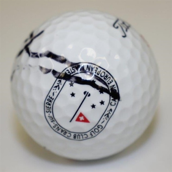 Greg Norman Signed European Masters Logo Golf Ball JSA ALOA