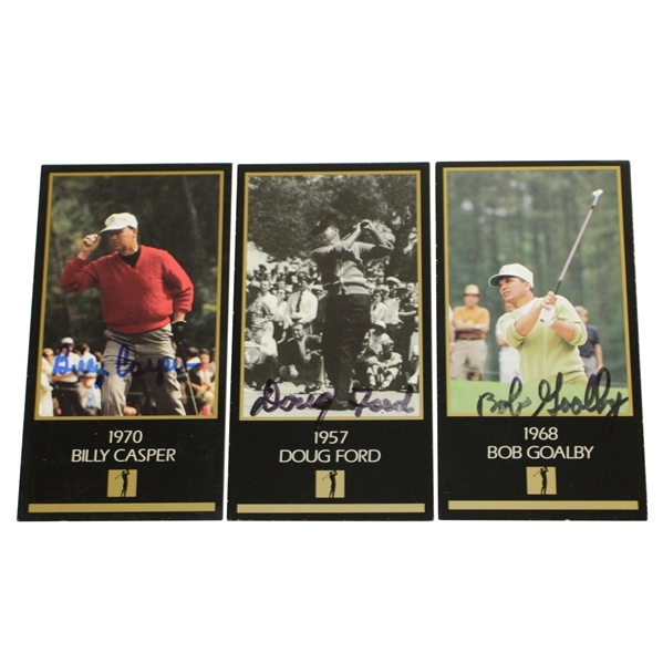 Doug Ford, Billy Casper, & Bob Goalby Signed Champions of Golf Cards JSA ALOA