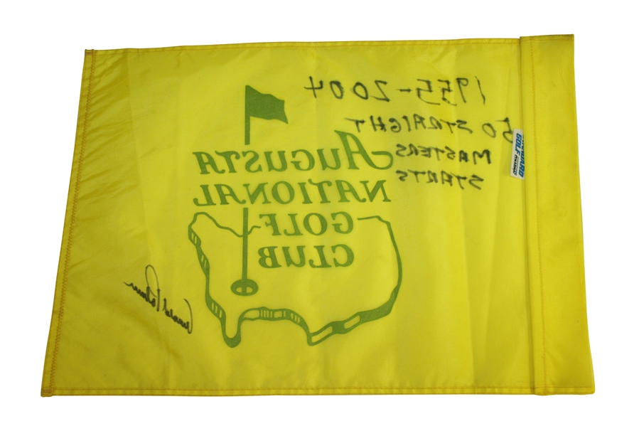 Arnold Palmer Signed Augusta National Couse Flown Flag JSA ALOA