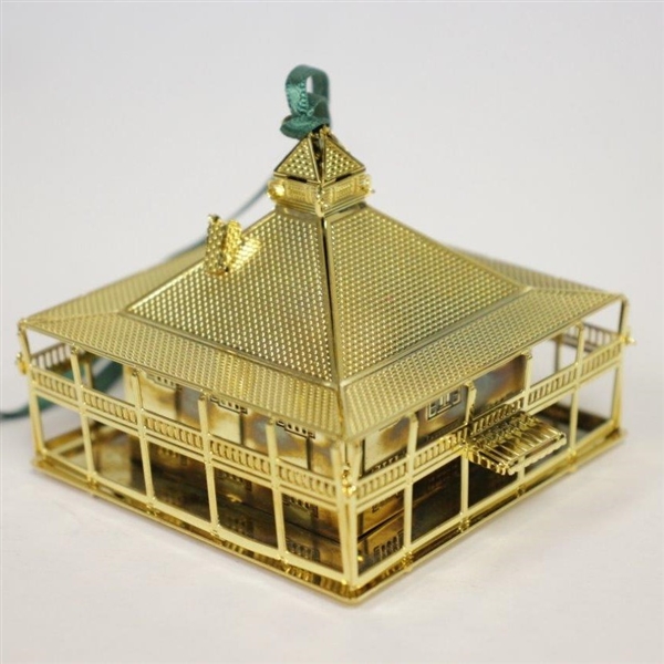 Golden Augusta National Golf Club Clubhouse Ornament w/ Box