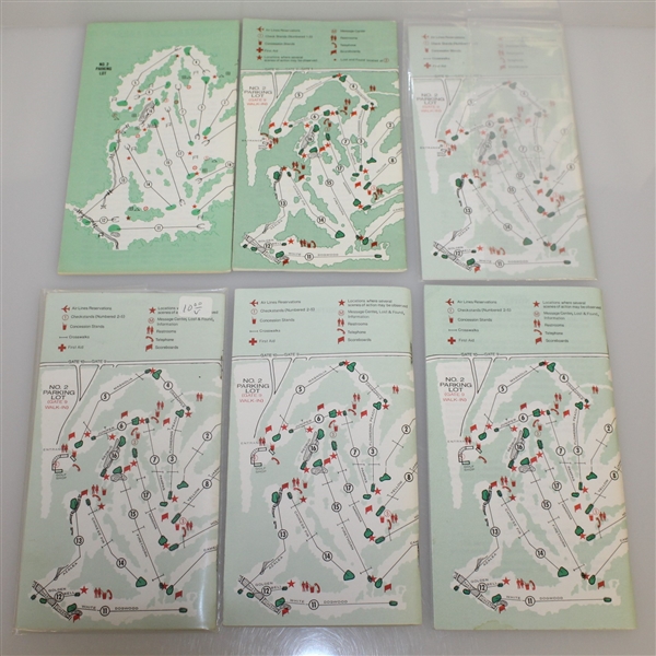 Six Masters Spectator Guides - 1990, 1992, 1993, 1996, 1997, & 1998