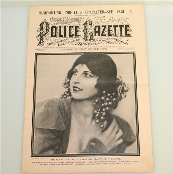 Three Vintage 1920's Police Gazette Illustrated Sports Journals - Bobby Jones Content