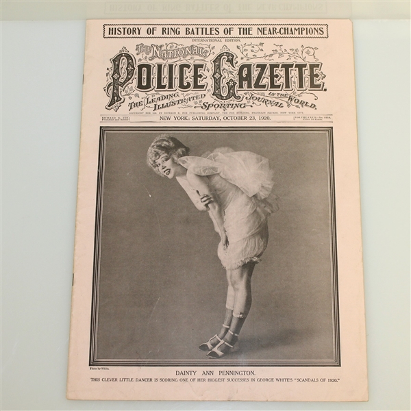Three Vintage 1920's Police Gazette Illustrated Sports Journals - Miscellaneous