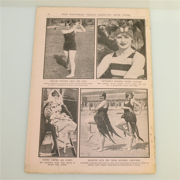 Three Vintage 1920's Police Gazette Illustrated Sports Journals - Miscellaneous