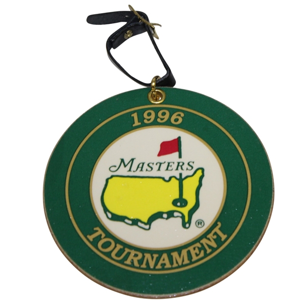 1996 Masters Rectangular Bag Tag Logo on Front & List of Champions Through 1995 on Reverse