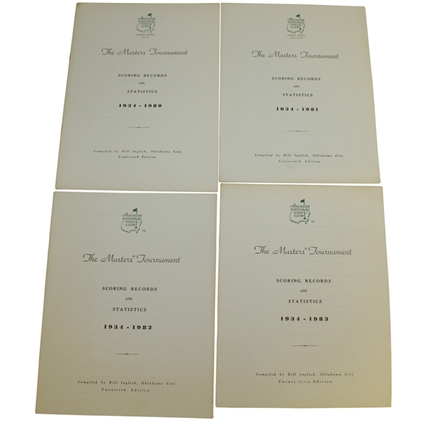 1981-1990 Masters Tournament Scoring Records & Statistics Booklets Compiled by Bill Inglish