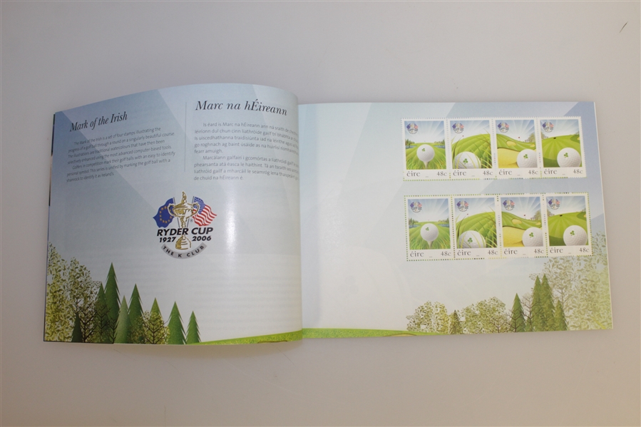 2006 Ryder Cup Booklet of Irish Postage Stamps Including of the Lenticular Variety
