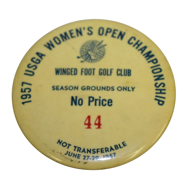 1957 Women's US Open Championship at Winged Foot GC Season Grounds Pass #44