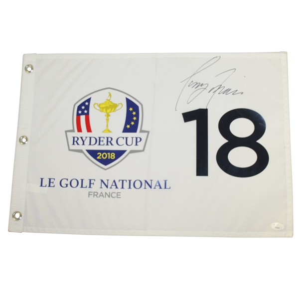 Tony Finau Signed 2018 Ryder Cup Flag at LE Golf National Flag JSA #EE39862