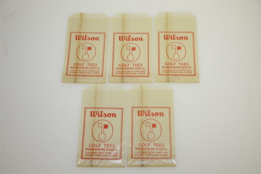 Five Vintage Wax Wilson Golf Tees Bag by Wilson Sporting Goods - Crist Collection