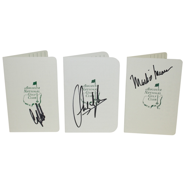 Sandy Lyle, Mark O'Meara, & Craig Stadler Signed Augusta National Golf Club Scorecards JSA ALOA