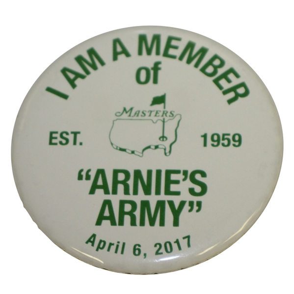 Masters Arnie's Army Collectible Member Pin Commemorating Arnold Palmer est 1959