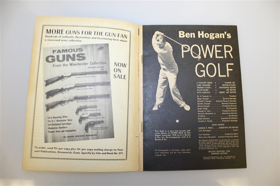 Ben Hogan Signed Book 'Ben Hogan's Power Golf' on Cover JSA ALOA