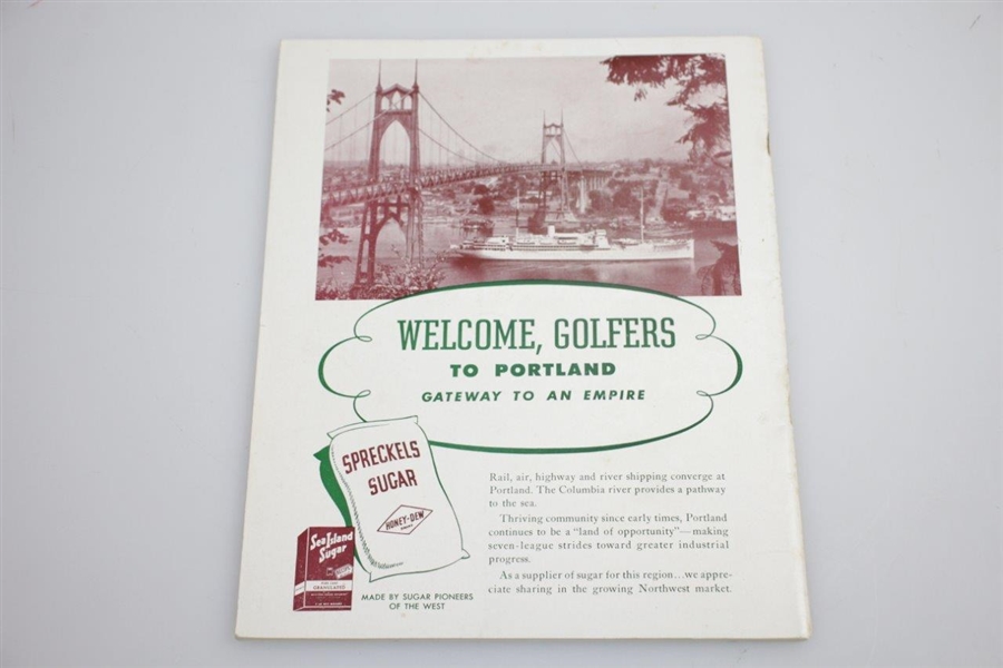 1946 PGA Championship at Portland Golf Club Program - Ben Hogan Winner