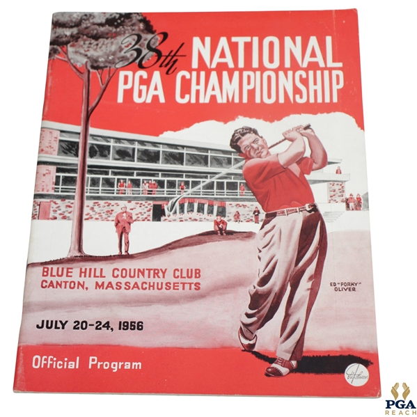 1956 PGA Championship at Blue Hill Country Club Program - Jack Burke, Jr. Winner