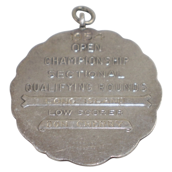Don Cherry's 1954 US Open Sectional Qualifying Round Low Scorer Sterling Medal - Long Island
