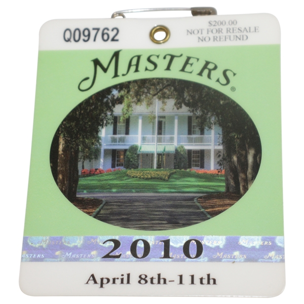 2010 Masters Tournament Series Badge #Q09762 - Phil Mickelson Win
