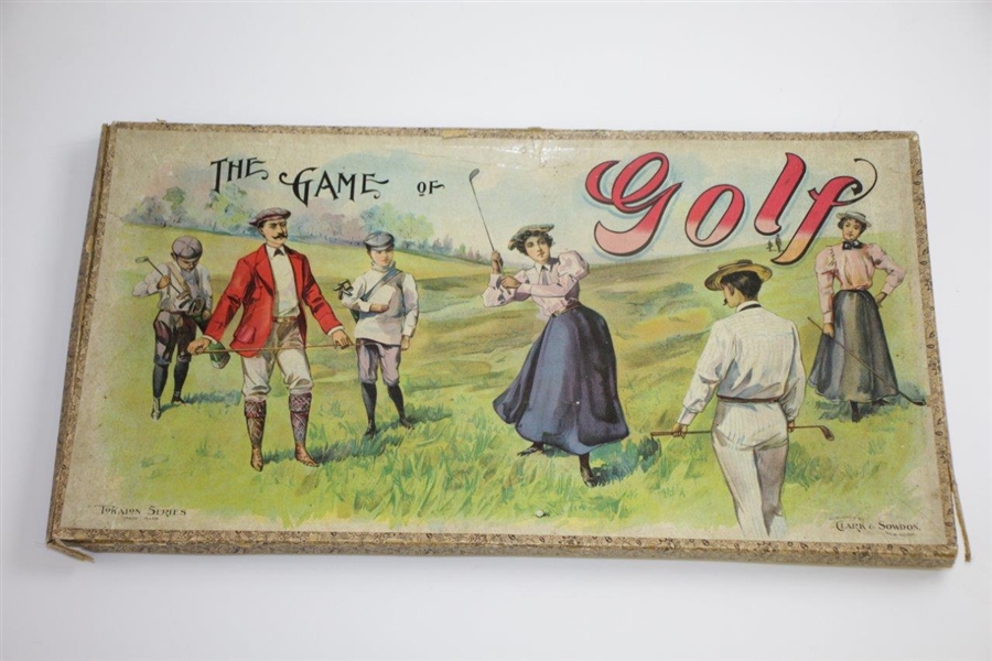 Circa 1899-1905 Clark & Sowdon 'The Game of Golf' Tokalon Series Board Game - Great Colors