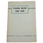 1953 Walton Heath Golf Club Official Handbook by Bernard Darwin - Great Condition