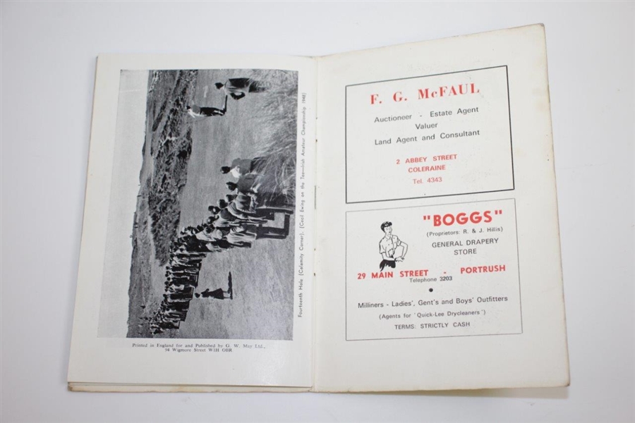 The Royal Portrush Golf Club Official Handbook - Circa Late 1960's