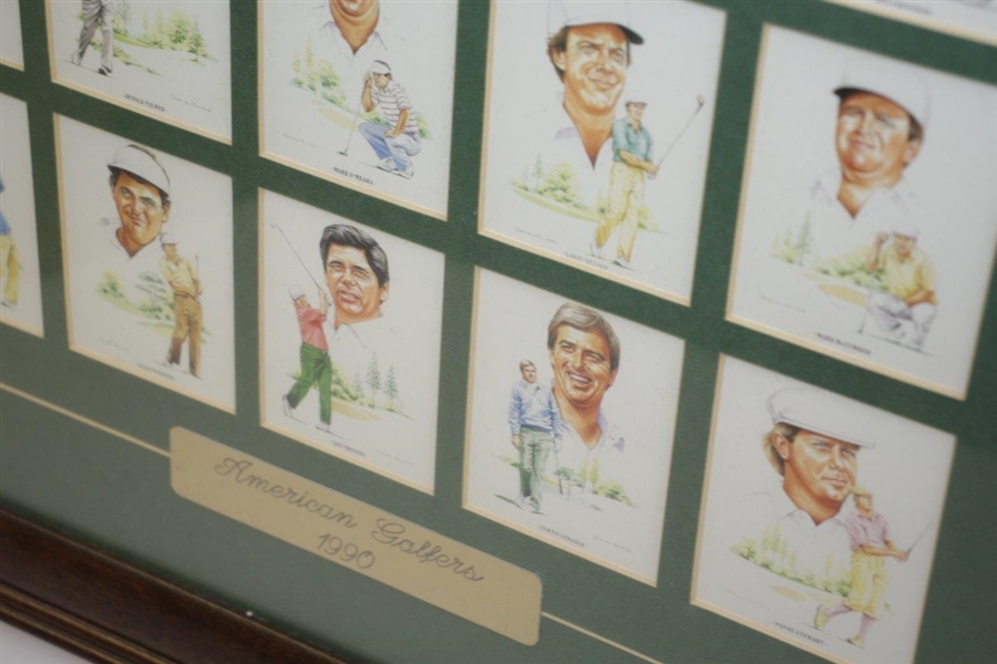 1990 American Golfers Card Set - Framed