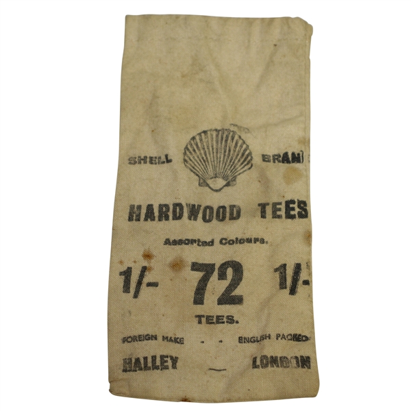 Vintage Shell Brand Hardwood Tees Canvas Golf Tee Bag Tees - Crist Collection
