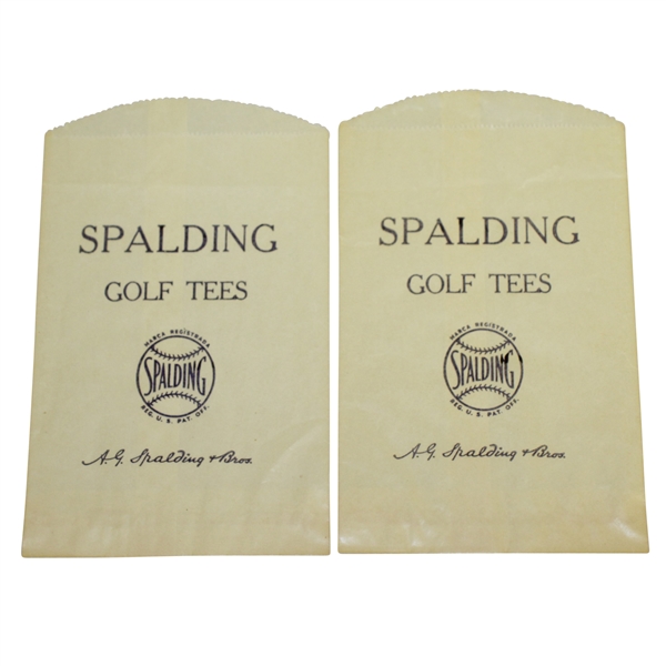 Pair of Vintage Wax Spalding Golf Tees Bags by A.G. Spalding & Bros. - Crist Collection