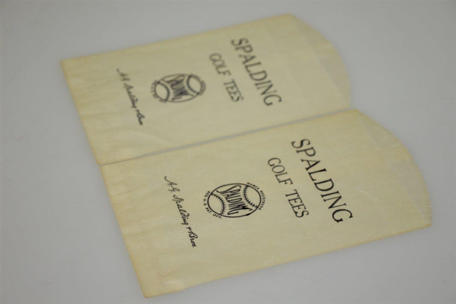 Pair of Vintage Wax Spalding Golf Tees Bags by A.G. Spalding & Bros. - Crist Collection