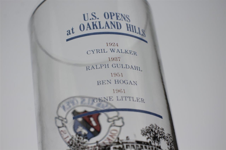 1985 US Open at Oakland Hills Glass with Past Champs Hogan, Walker, Littler, & Guldahl