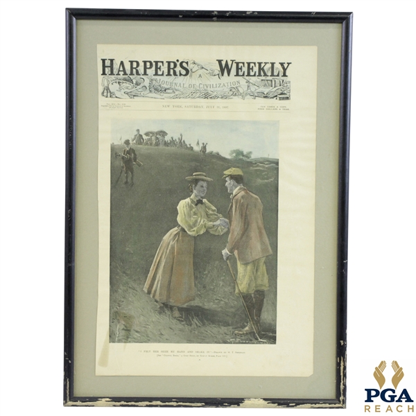 1897 Harper's Weekly Cover - July 21st - Framed