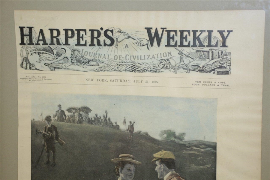 1897 Harper's Weekly Cover - July 21st - Framed
