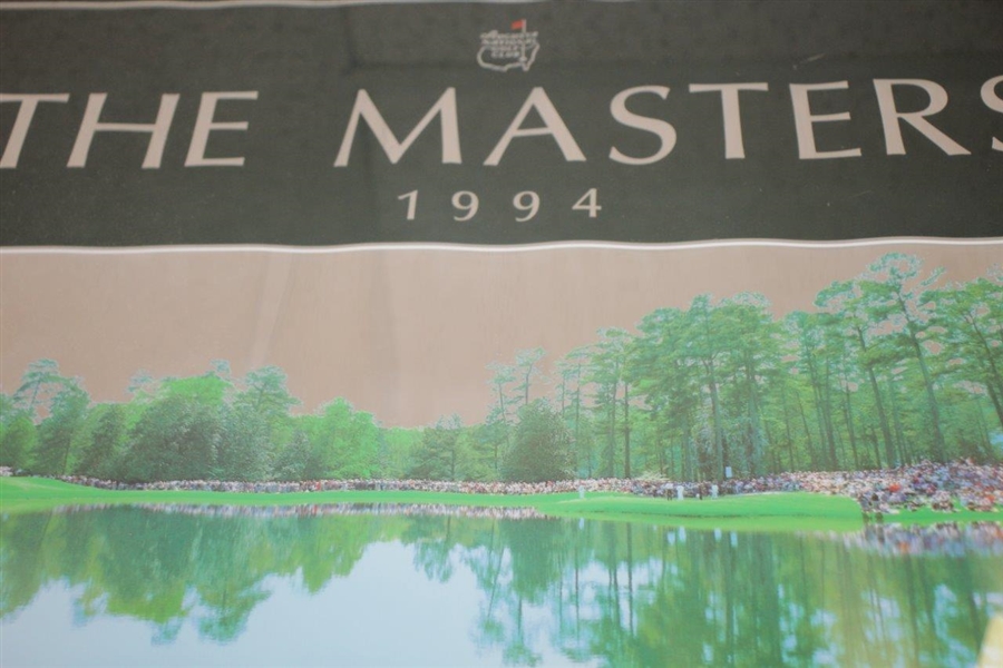 1994 The Masters Japanese Broadcasting Time Display Poster with Champs 1934-1992
