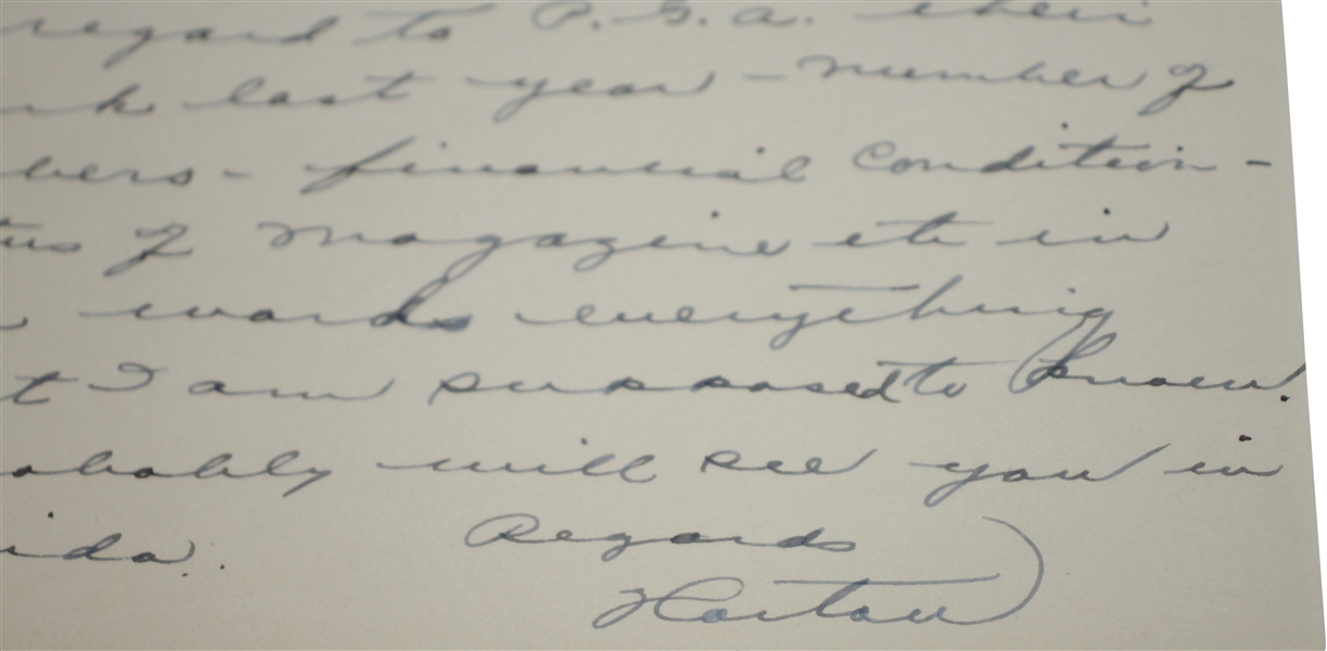 Horton Smith Signed Handwritten Four-Page Letter to A.R. Gates JSA ALOA