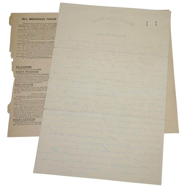 Horton Smith Signed Handwritten Four-Page Letter to A.R. Gates JSA ALOA