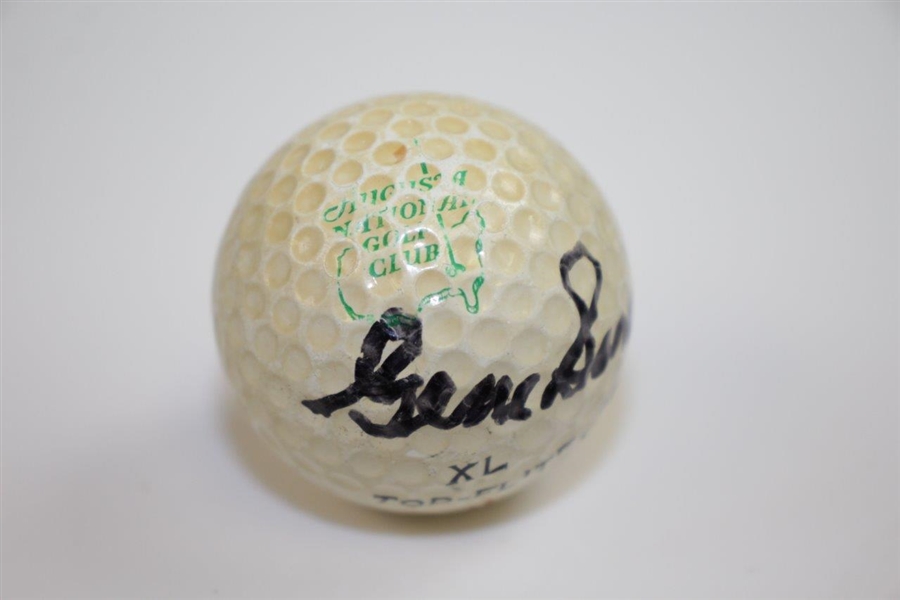 Gene Sarazen Signed Classic Augusta National Logo Golf Ball with 1992 Date JSA ALOA