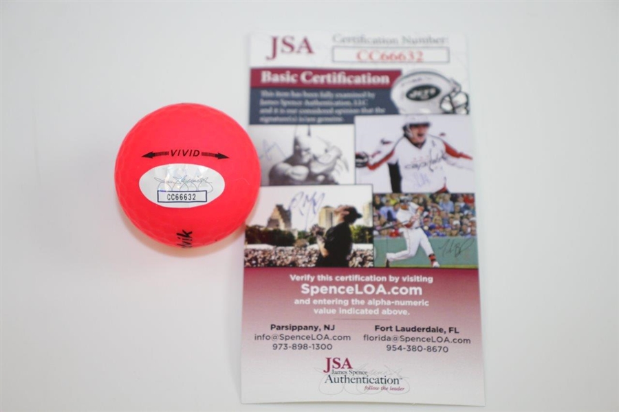 Patrick Reed Signed Pink USA Logo Golf Ball JSA #CC66632