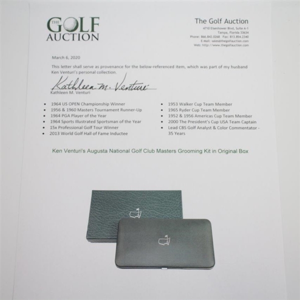 Ken Venturi's Augusta National Golf Club Member Grooming Kit Full Set in Original Box