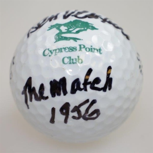 Ken Venturi's Personal Signed Cypress Point Club Golf Ball with 'The Match - 1956' JSA ALOA