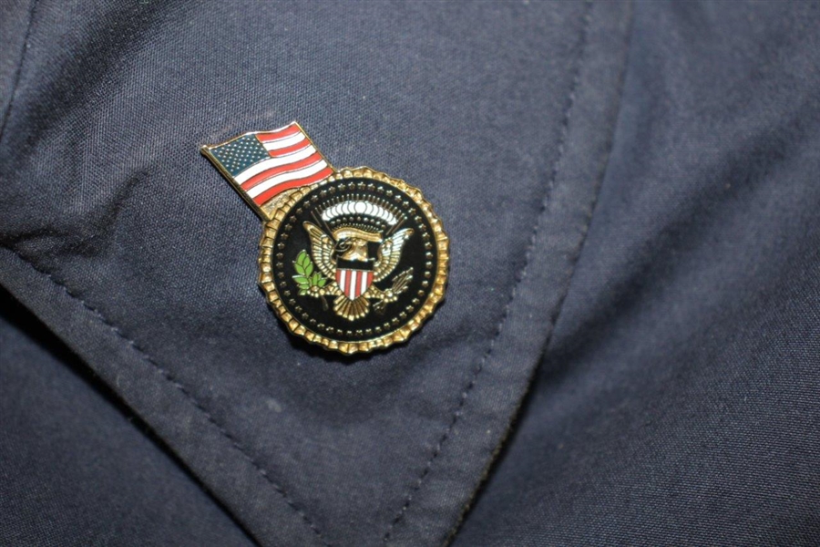President George H.W. Bush's Personal Official Presidential Jacket Gifted to Ken Venturi