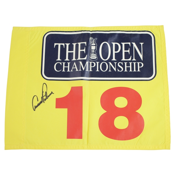 Arnold Palmer Signed Undated OPEN 18th Hole Flag FULL JSA #X88294