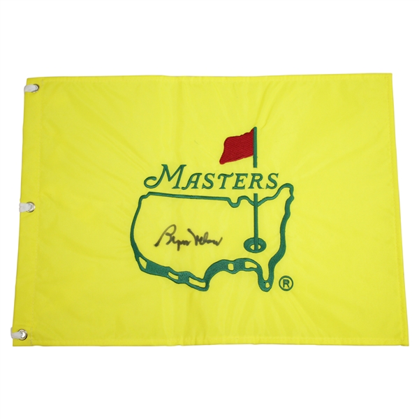 Byron Nelson Signed Undated Masters Embroidered Flag FULL JSA #X88297