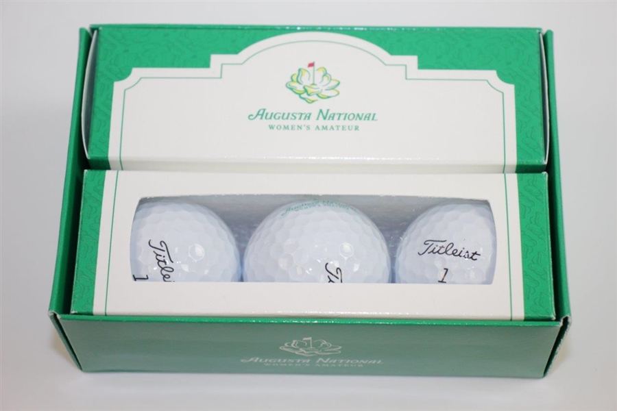 Half-Dozen Augusta National Women's Amateur Undated Titleist Logo Golf Balls in Box - Unused