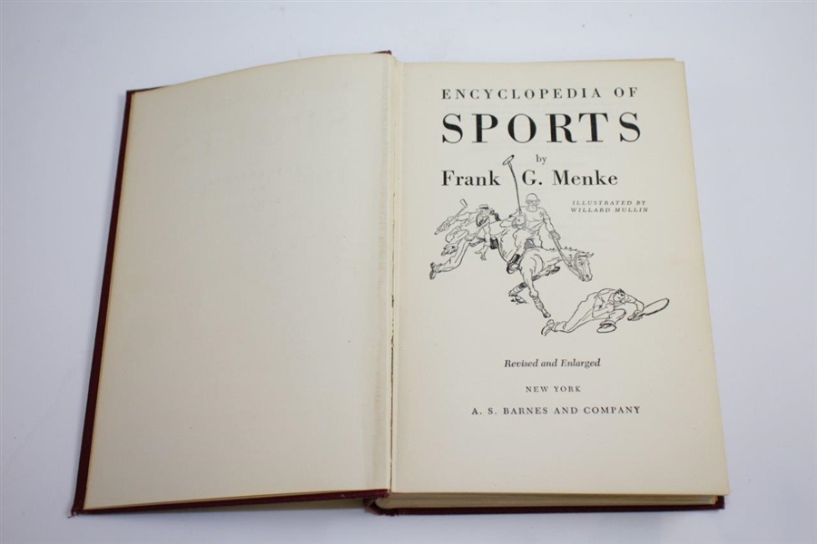 1944 'Encyclopedia of Sports' Book by Frank G. Menke - Charles Price Collection
